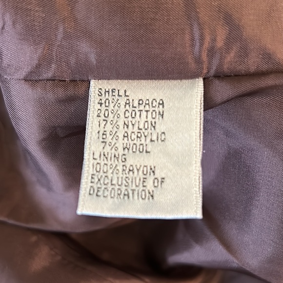 Talbots Collection Brown Tweed Italian Fabric Cropped Blazer - 8 - Picture 10 of 12